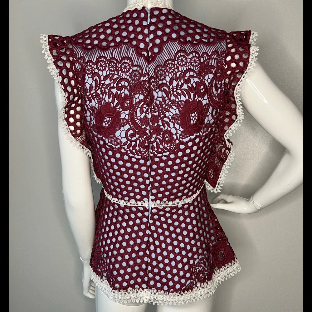 ALEXIS Kirk Lace Paneled Corded Top - Picture 8 of 9